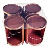 Modular coffee table model 0635, Dřevotvar Nová Paka, 1977