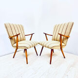 A pair vintage Cocktail chairs with stripes