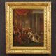 Antique painting from the 18th century, Esther fainting before Ahasuerus