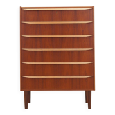 Commode haute en teck danois des années 1960