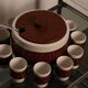 Punch set in ceramics - bowl & 11 cups - by Dümler & Breiden - Germany - 1960's