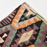 5x7 Green & Purple Geometic Persian Kilim Rug, 162x218Cm