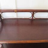 Support buffet bibus woven rattan 2 doors in caning - vintage 60s/70s