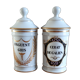 2 Limoges Porcelain Pharmacy Pots