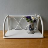 White rattan wall shelf, original colour