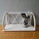 White rattan wall shelf, original colour