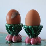 Pair of antique ceramic egg cups