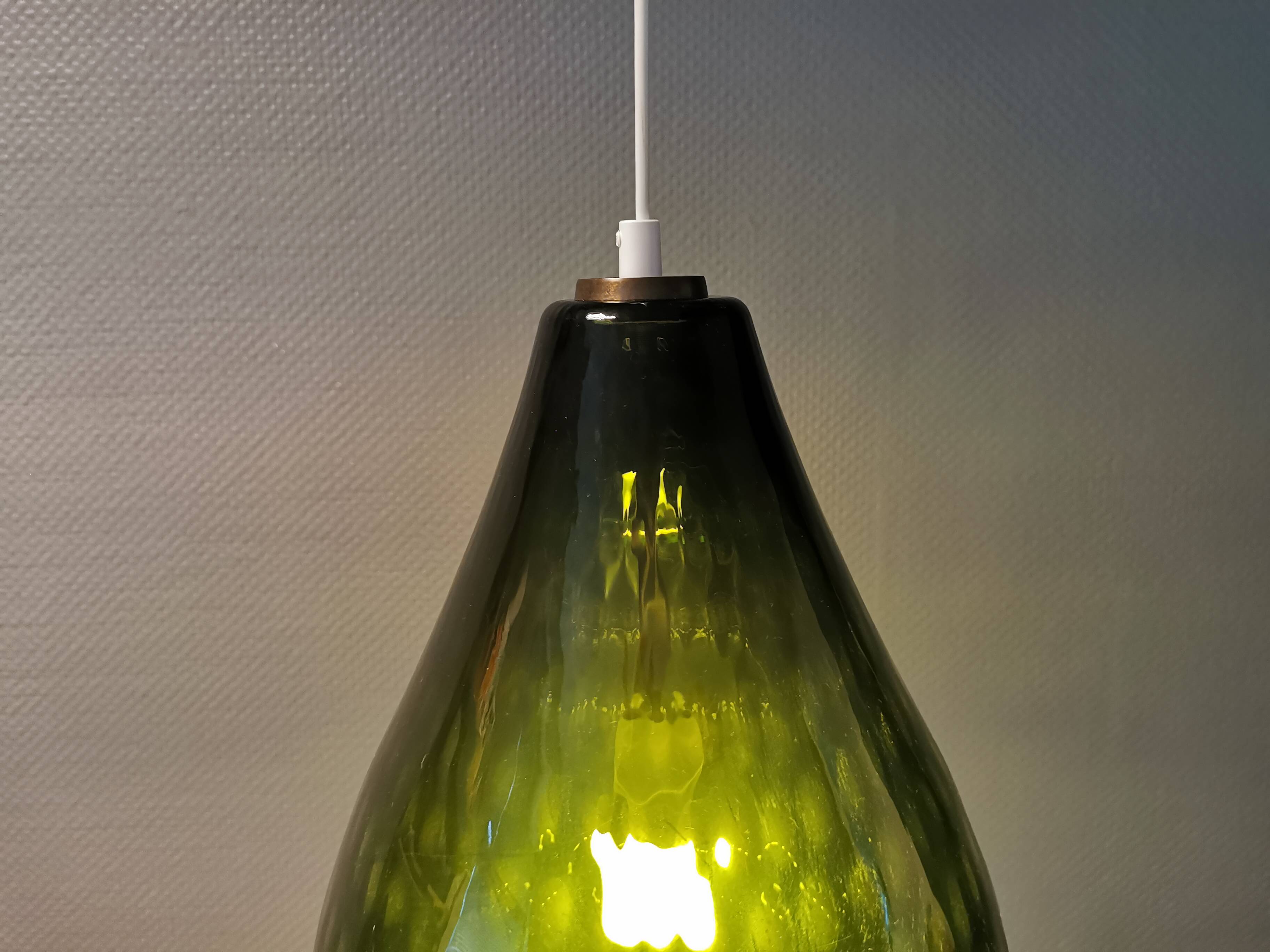 Large hanging lamp designed by Carl Fagerlund for Örrefors Sweden 1960-70s.