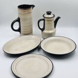 Vintage tableware service from West Germany from the 1970s.
