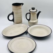 Vintage tableware service from West Germany from the 1970s.