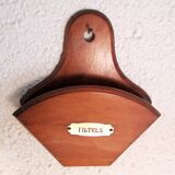 Varnished wood coffee filter holder