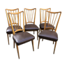Series of five vintage chairs