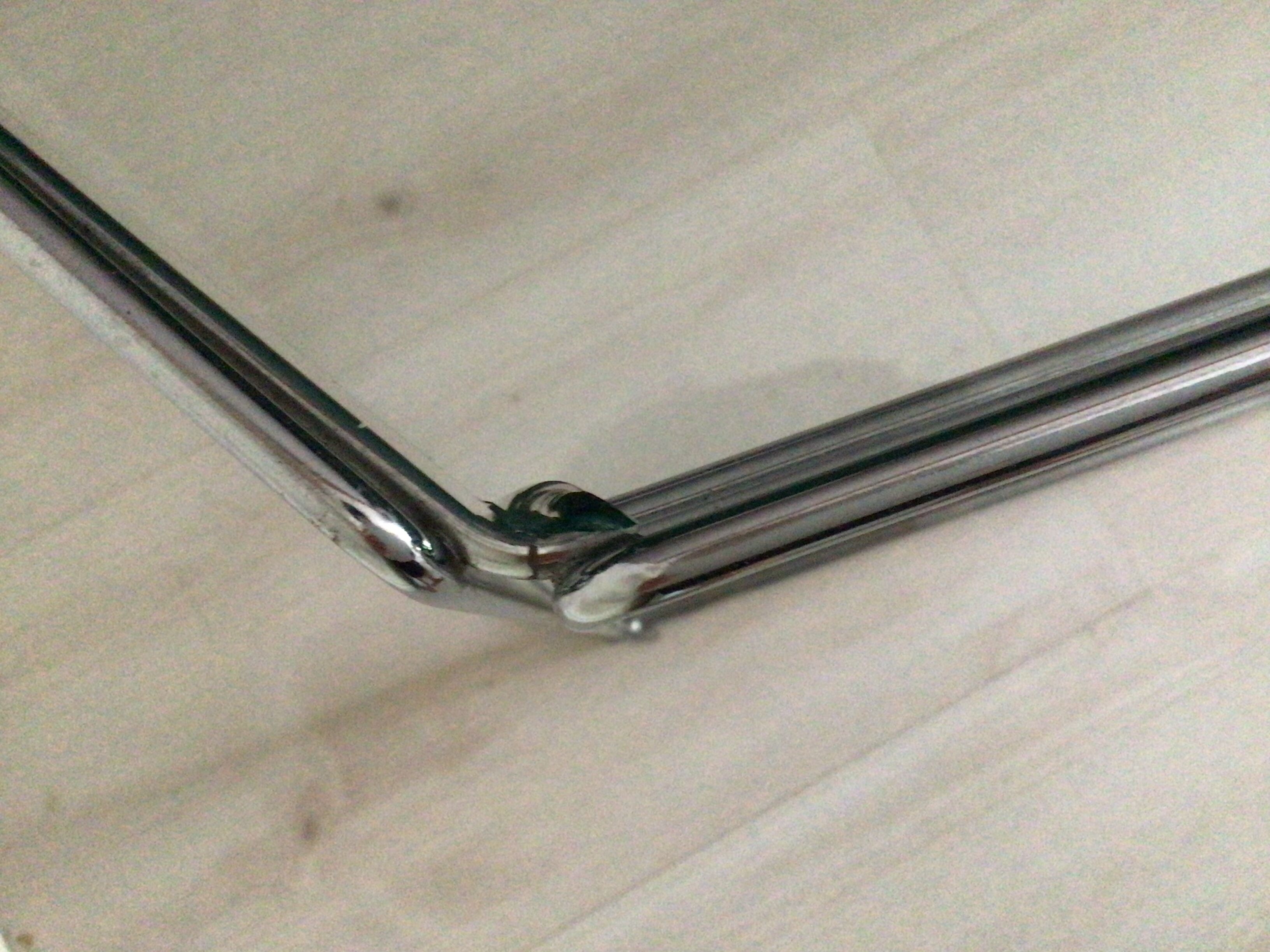 Metal and glass coffee table