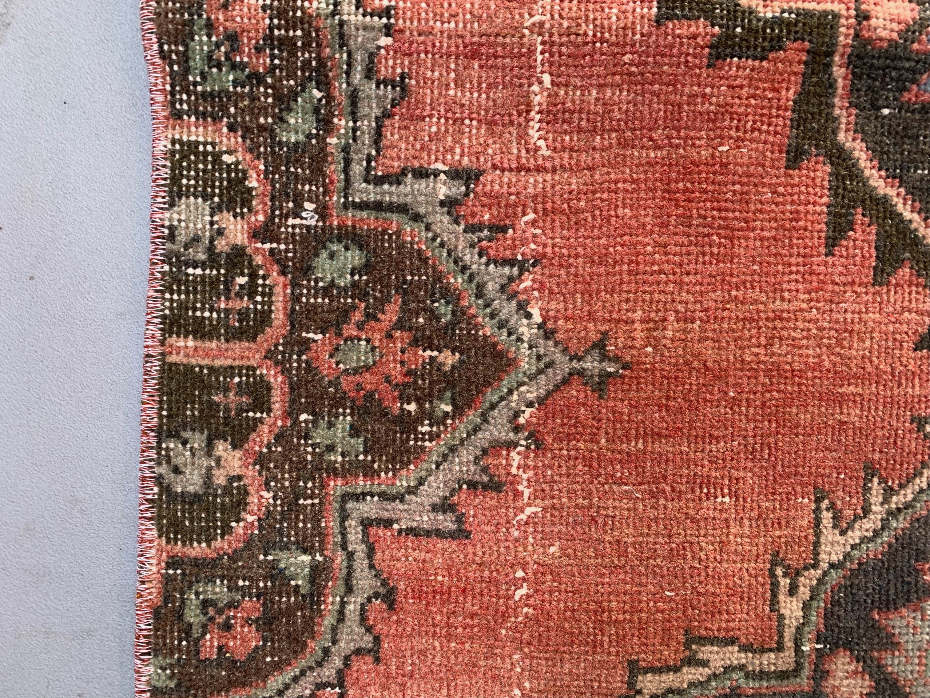 Distressed Turkish Runner 398x81 cm wool Vintage Tribal Rug