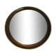 Miroir argenté en bois incurvé 66,5 x 66,5 cm