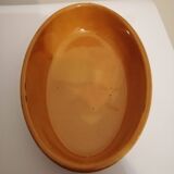 Set of 5 small old enameled terracotta dishes