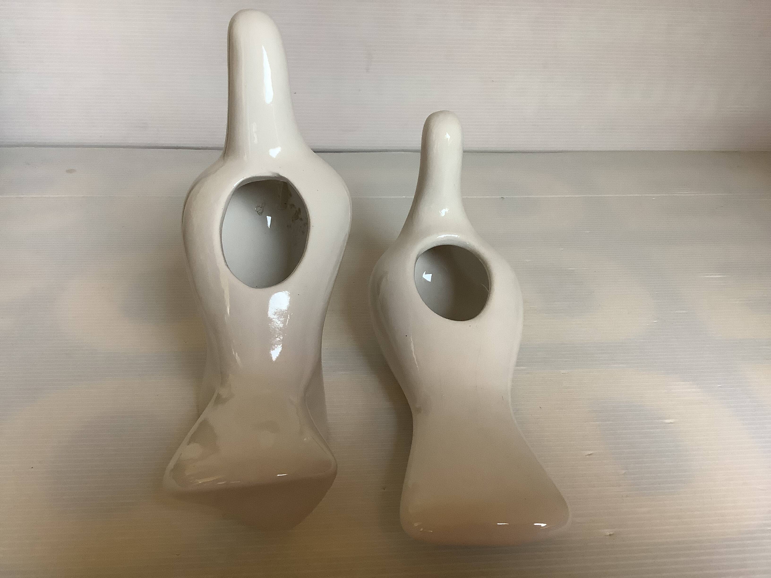 Paire d’oiseaux cache pot Bassano