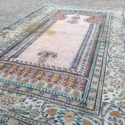 Antique Turkish Silk Rug 128x79cm Tribal Boho vintage old