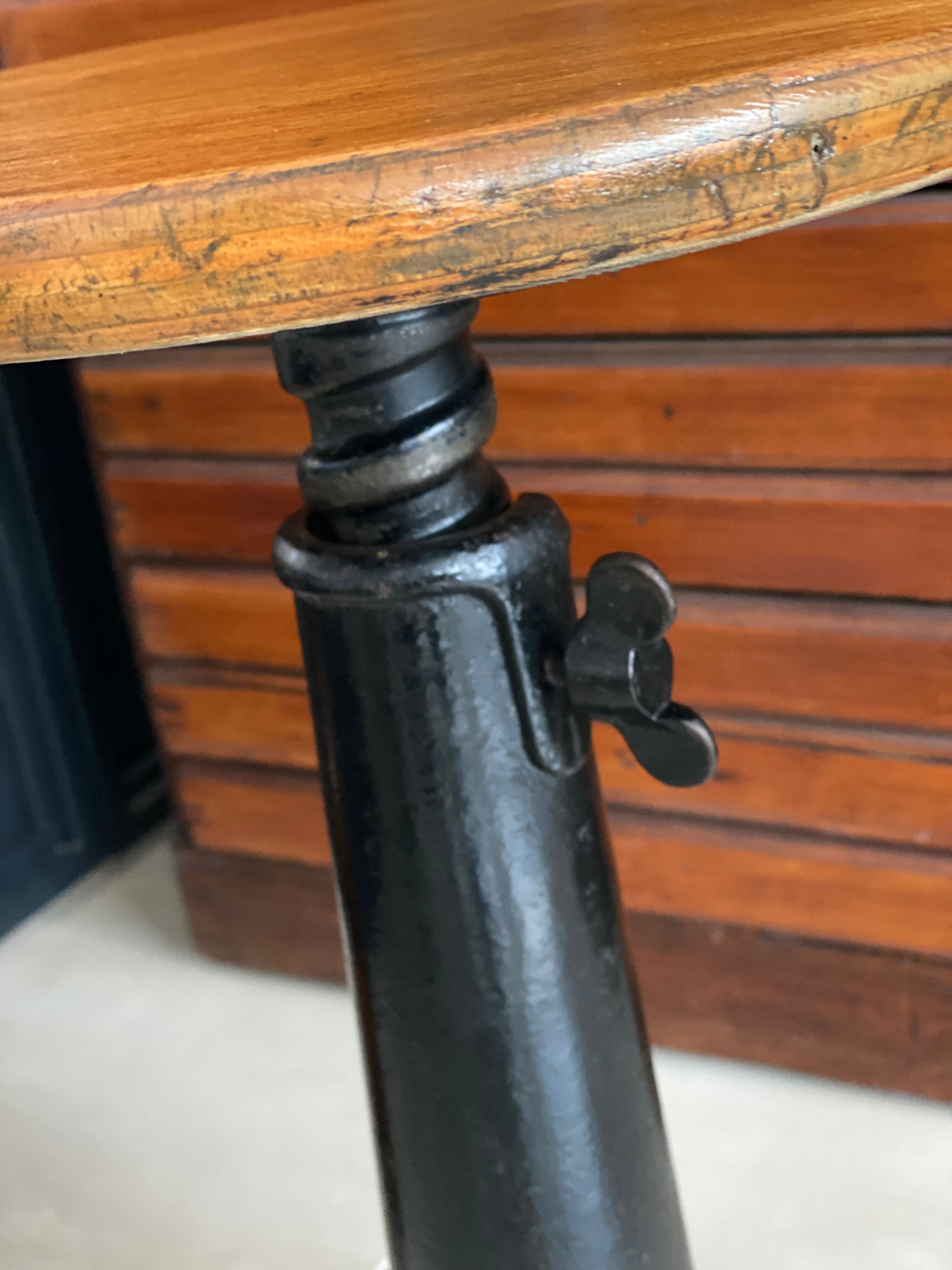 Old industrial stool Singer