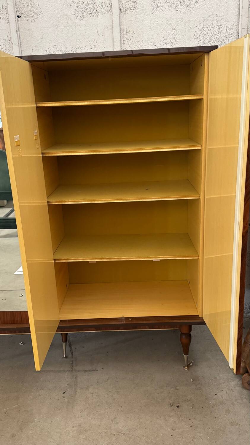 Vintage 4-door mirrored wardrobe