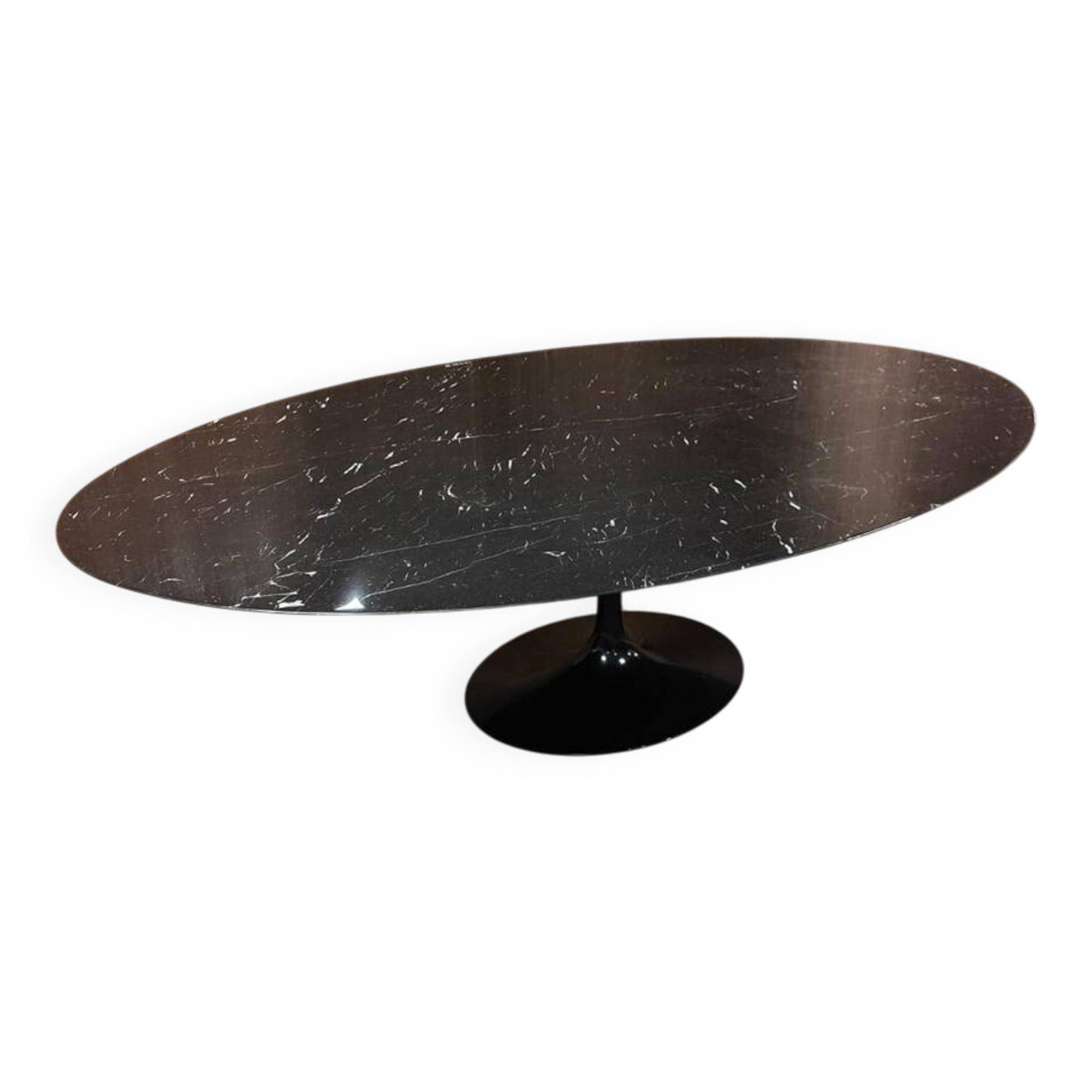 Vintage Eero Saarinen Knoll oval tulip marble dining table