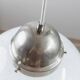 White Murano Glass Globe Pendant Lamp with Chrome Top – 1960s Space-Age, XL Mid-Century Ceiling Light