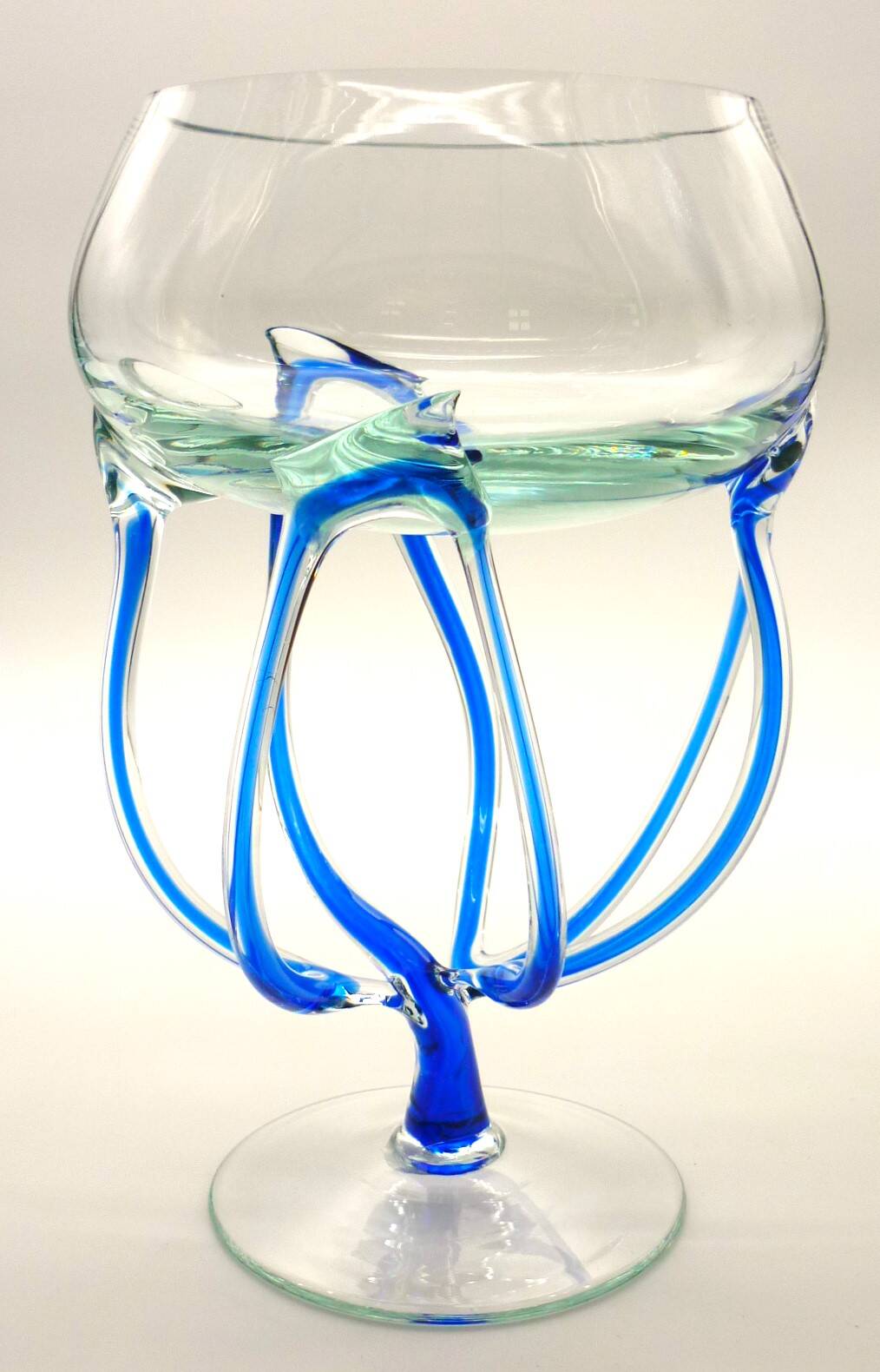 Blown crystal jellyfish bowl, creation by Vessiere at Baccarat.