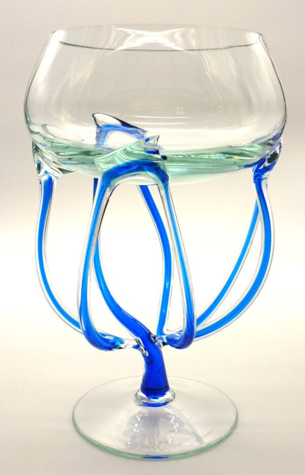 Coupe méduse en cristal soufflé, création de Vessiere à Baccarat
