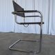 Vintage Mart Stam Style Armchair: Dark Brown Faux Leather Chrome Cantilever