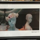 Photo mannequins showcase woman color large model