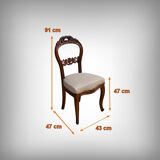 Set of 4 mahogany chairs, Napoléon III period - second half of the 19th century.