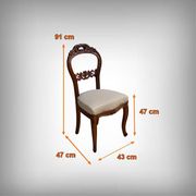 Set of 4 mahogany chairs, Napoléon III period - second half of the 19th century.