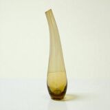 Scandinavian smoked yellow blown glass vase by Lotta Pettersson