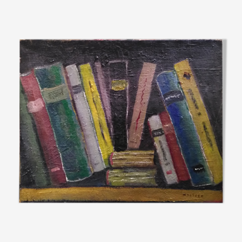 Oil on canvas, Books