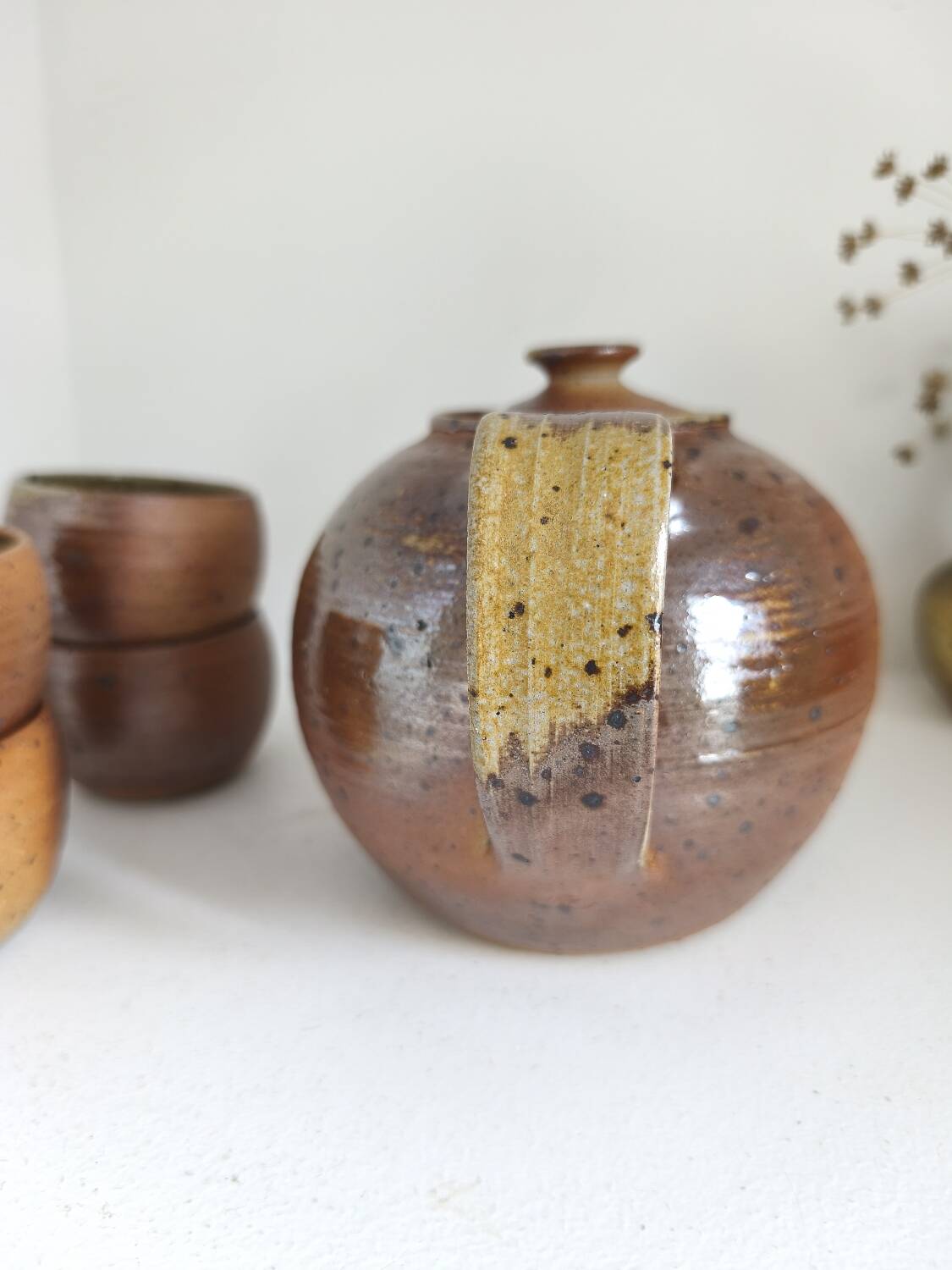 Pyrite stone tea set