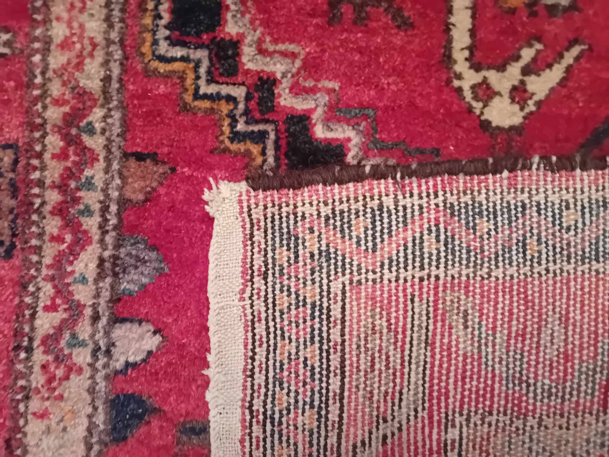 Handmade Persian Hamadan rug 210x132cm