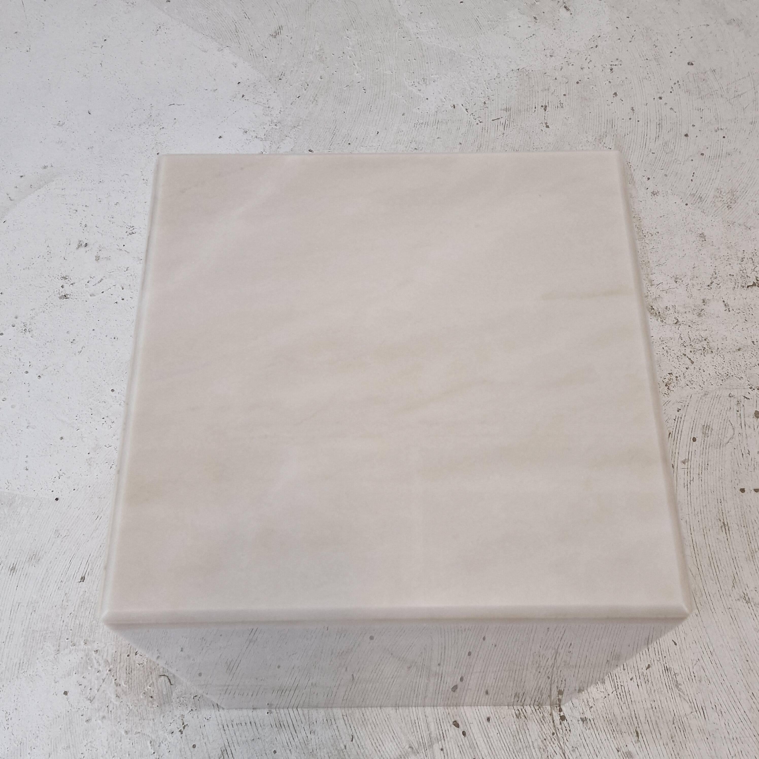 Italian Marble Side Table or Pedestal, 1980's