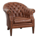 Chesterfield club armchair made of cowhide leather in English style