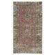 Vintage Handmade Turkish Red Wool Accent Rug with Floral Design for Home and Office Decor