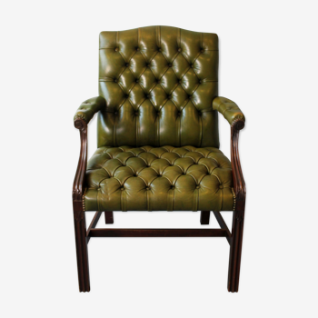 Fauteuil chesterfield gainsborough, style georges III.