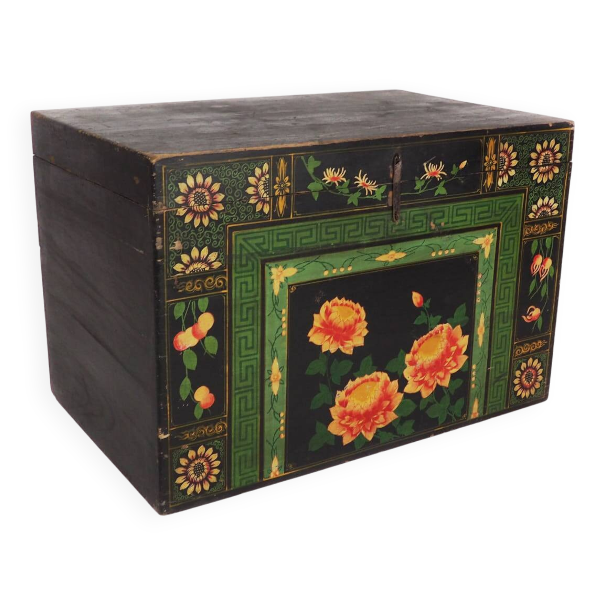 Malle d’opéra originale aux tons verts (Chine, vers 1900) #32