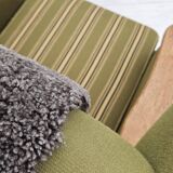 1970s, Danish highback armchair, wool, oak