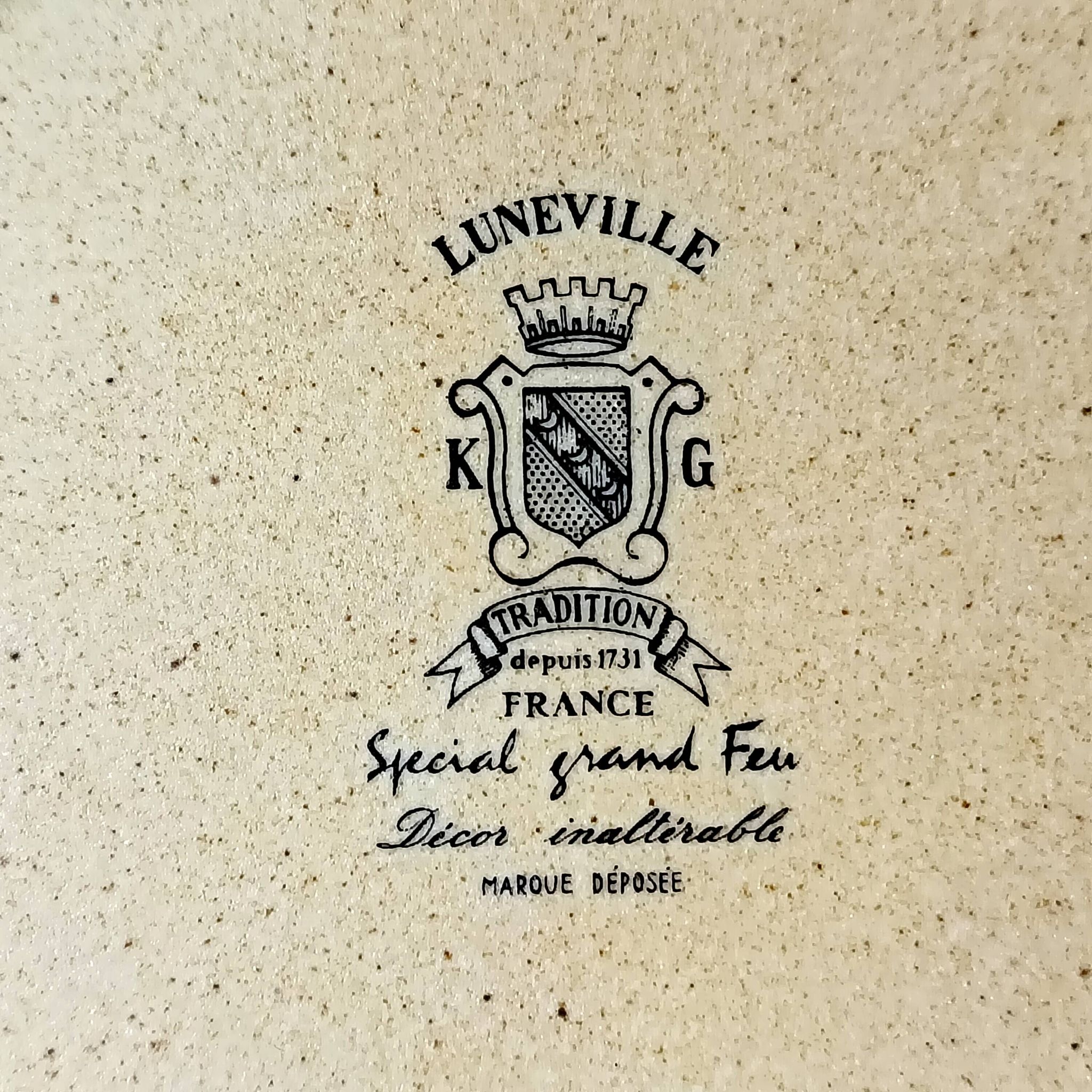 6 K&G Luneville French ceramic soup plates, Ø 22.8 cm