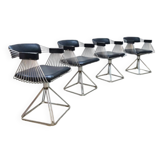 Chaises de salle à manger vintage Novalux 1970
