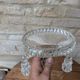 Antique molded glass candle holder for 3 taper candles