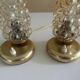 Pair Vintage  Lamps, Bedside, Bubble Glass