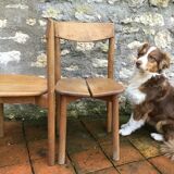 A pair of Chair grain of Café Pierre Gautier - Delaye