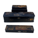 3 Napoleon III japanese laque boxes