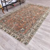 Red & Blue Floral Persian Rug, 186x291Cm SK 240859