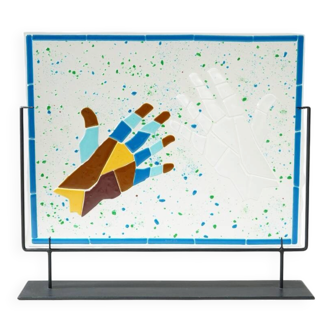 Mario Rossello, glass fusion work for Studio Casarini Savona, 1990s